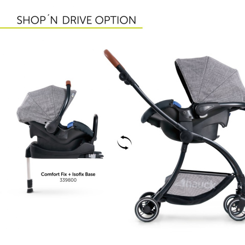 HAUCK EAGLE 4S Wózek spacerowy z przekładanym siedziskiem do 25 kg - MELANGE GREY