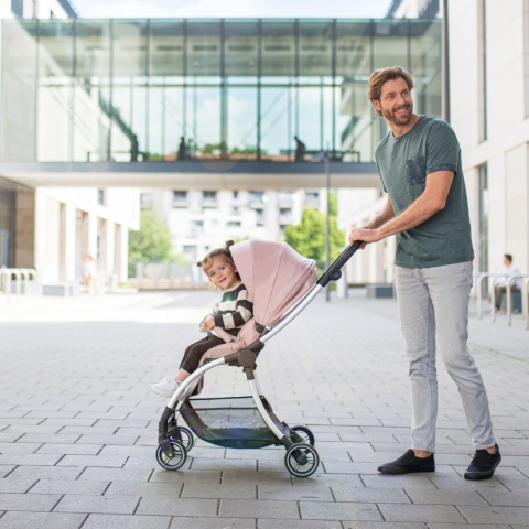 HAUCK EAGLE 4S Wózek spacerowy z przekładanym siedziskiem do 25 kg - PINK/GREY