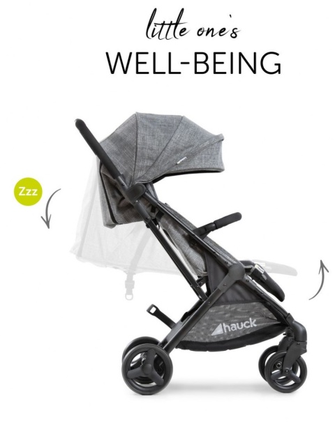 HAUCK SUNNY Kompaktowy wózek spacerowy do 25 kg - MELANGE GREY/BLACK