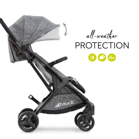 HAUCK SUNNY Kompaktowy wózek spacerowy do 25 kg - MELANGE GREY/BLACK
