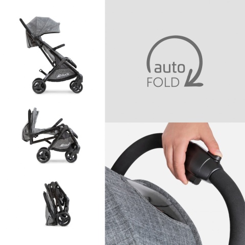 HAUCK SUNNY Kompaktowy wózek spacerowy do 25 kg - MELANGE GREY/BLACK