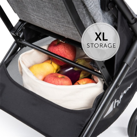 HAUCK SUNNY Kompaktowy wózek spacerowy do 25 kg - MELANGE GREY/BLACK
