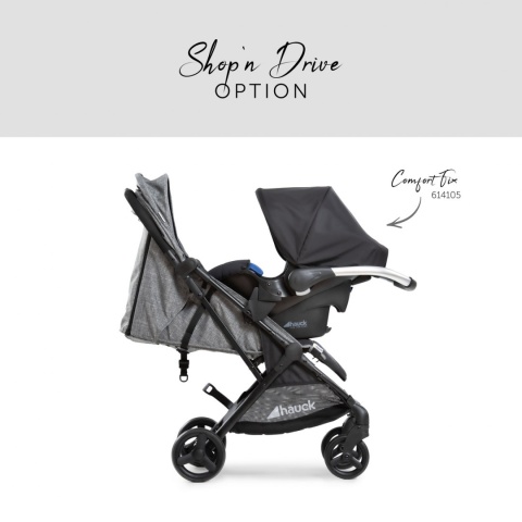 HAUCK SUNNY Kompaktowy wózek spacerowy do 25 kg - MELANGE GREY/BLACK