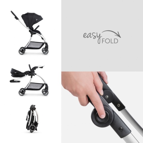 HAUCK EAGLE 4S DUOSET Wózek wielofunkcyjny 2w1 - BLACK/GREY