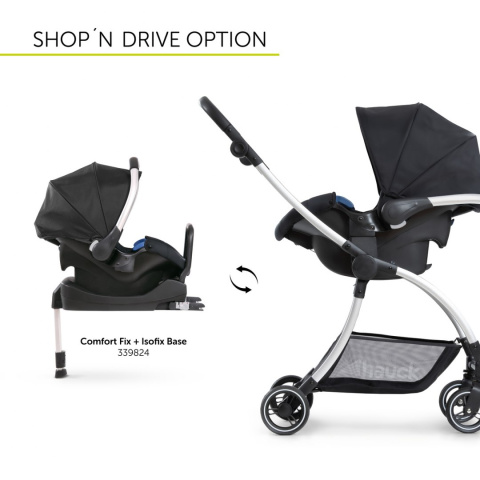 HAUCK EAGLE 4S DUOSET Wózek wielofunkcyjny 2w1 - BLACK/GREY