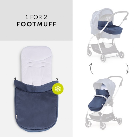 HAUCK EAGLE 4S DUOSET Wózek wielofunkcyjny 2w1 - DENIM/GREY