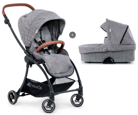 HAUCK EAGLE 4S DUOSET Wózek wielofunkcyjny 2w1 - MELANGE GREY