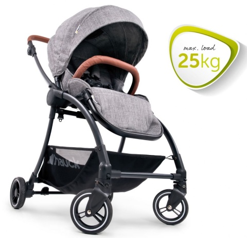 HAUCK EAGLE 4S DUOSET Wózek wielofunkcyjny 2w1 - MELANGE GREY