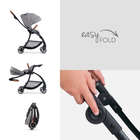 HAUCK EAGLE 4S DUOSET Wózek wielofunkcyjny 2w1 - MELANGE GREY