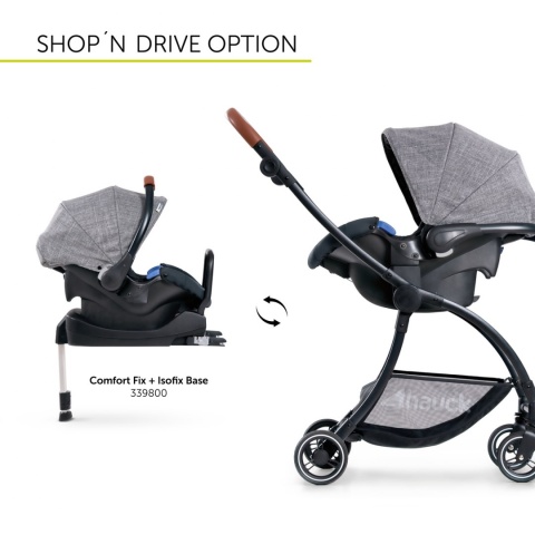 HAUCK EAGLE 4S DUOSET Wózek wielofunkcyjny 2w1 - MELANGE GREY