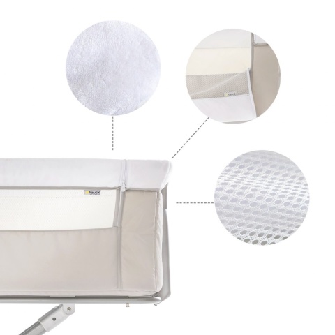 HAUCK FACE TO ME Łóżeczko dostawne - GREY