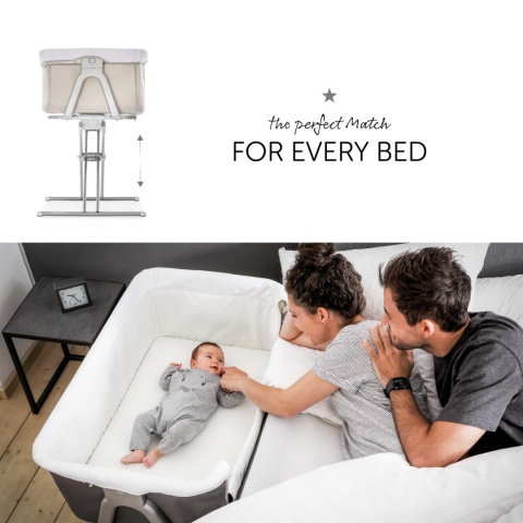 HAUCK FACE TO ME Łóżeczko dostawne - GREY