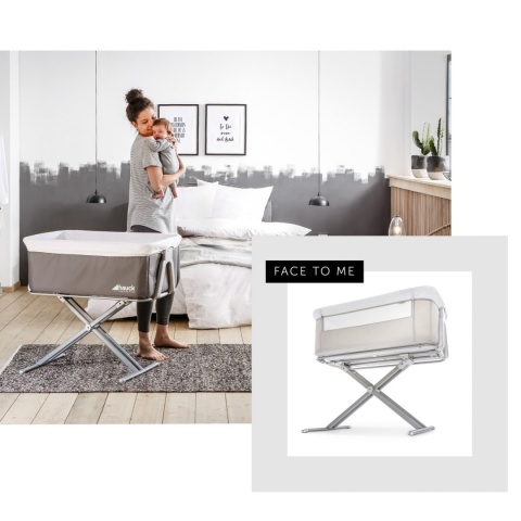 HAUCK FACE TO ME Łóżeczko dostawne - GREY