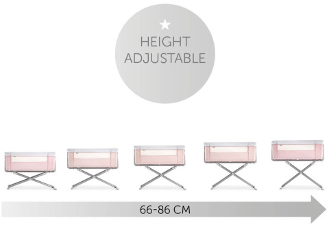 HAUCK FACE TO ME Łóżeczko dostawne - PINK