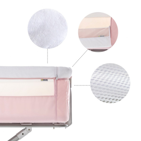 HAUCK FACE TO ME Łóżeczko dostawne - PINK