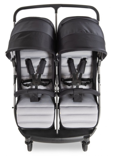 HAUCK RAPID 3R DUO Podwójny wielofunkcyjny wózek spacerowy - SILVER/CHARCOAL