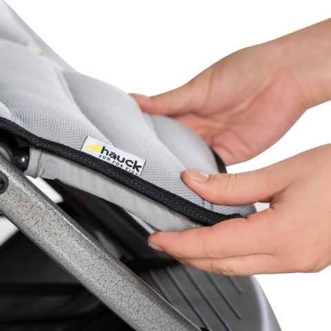 HAUCK RAPID 3R DUO Podwójny wielofunkcyjny wózek spacerowy - SILVER/CHARCOAL