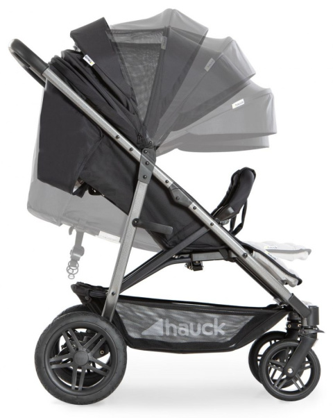 HAUCK RAPID 3R DUO Podwójny wielofunkcyjny wózek spacerowy - SILVER/CHARCOAL