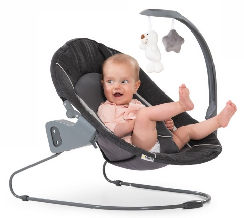 HAUCK ALPHA BOUNCER DELUXE leżaczek z możliwością montażu na krzesełkach Alpha+ i Beta+ MELANGE GREY