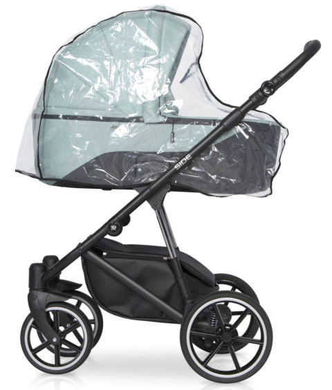 RIKO SIDE 3w1 Wózek głęboko-spacerowy z fotelikiem Kite 0-13 kg - GREY FOX
