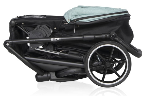 RIKO SIDE 3w1 Wózek głęboko-spacerowy z fotelikiem Kite 0-13 kg - GREY FOX