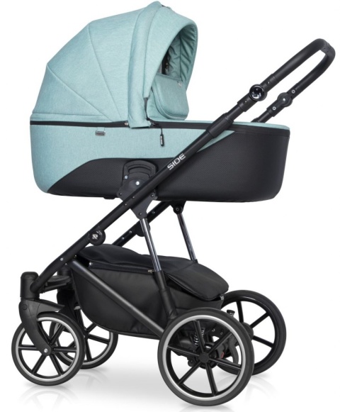 RIKO SIDE 3w1 Wózek głęboko-spacerowy z fotelikiem Kite 0-13 kg - MINT