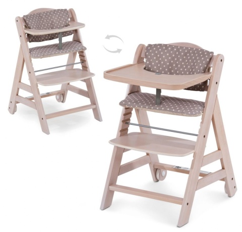 HAUCK BETA+ B Drewniane krzesełko do karmienia - WHITEWASHED