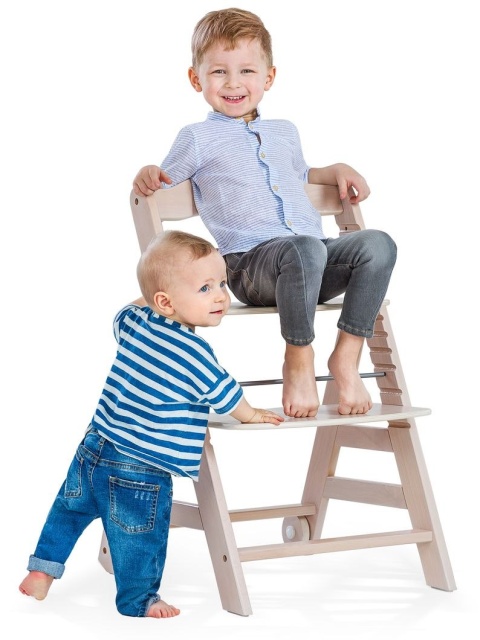 HAUCK BETA+ B Drewniane krzesełko do karmienia - WHITEWASHED