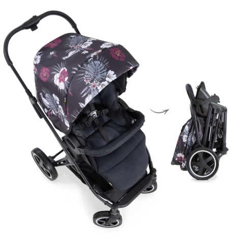HAUCK MARS DUOSET 2w1 Wózek głęboko-spacerowy - WILD BLOOMS BLACK