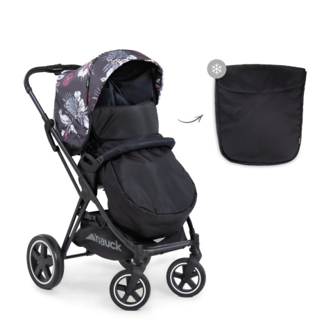 HAUCK MARS DUOSET 2w1 Wózek głęboko-spacerowy - WILD BLOOMS BLACK