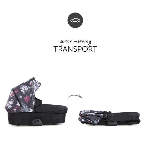 HAUCK MARS DUOSET 2w1 Wózek głęboko-spacerowy - WILD BLOOMS BLACK