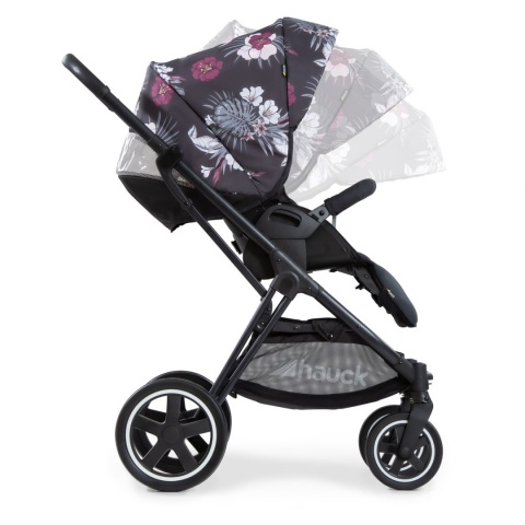 HAUCK MARS DUOSET 2w1 Wózek głęboko-spacerowy - WILD BLOOMS BLACK