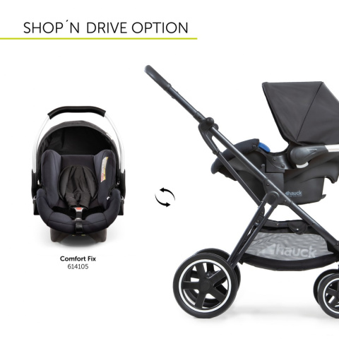 HAUCK MARS DUOSET 2w1 Wózek głęboko-spacerowy - WILD BLOOMS BLACK