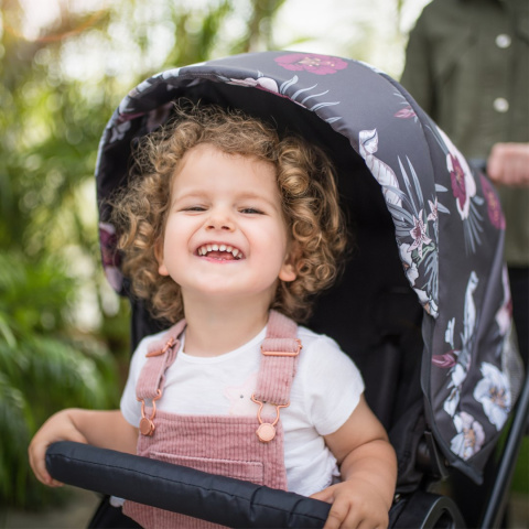 HAUCK MARS DUOSET 2w1 Wózek głęboko-spacerowy - WILD BLOOMS BLACK