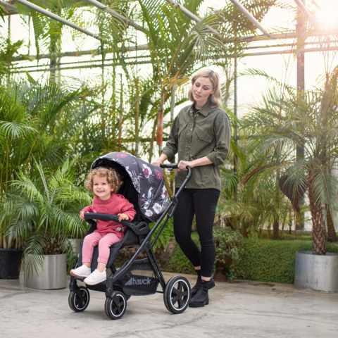 HAUCK MARS DUOSET 2w1 Wózek głęboko-spacerowy - WILD BLOOMS BLACK