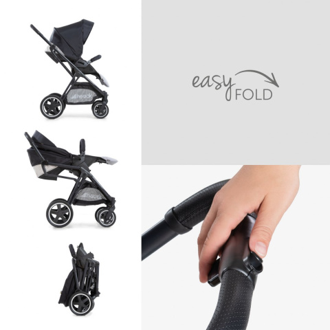 HAUCK MARS Wózek wielofunkcyjny - wersja spacerowa do 25 kg - CAVIAR/STONE