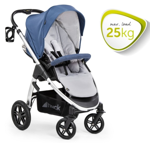 HAUCK SATURN R Wózek wielofunkcyjny - wersja spacerowa do 25 kg - DENIM/SILVER