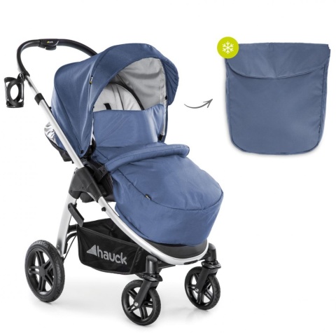 HAUCK SATURN R Wózek wielofunkcyjny - wersja spacerowa do 25 kg - DENIM/SILVER
