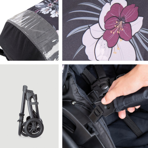 HAUCK SATURN R Wózek wielofunkcyjny - wersja spacerowa do 25 kg - WILD BLOOMS