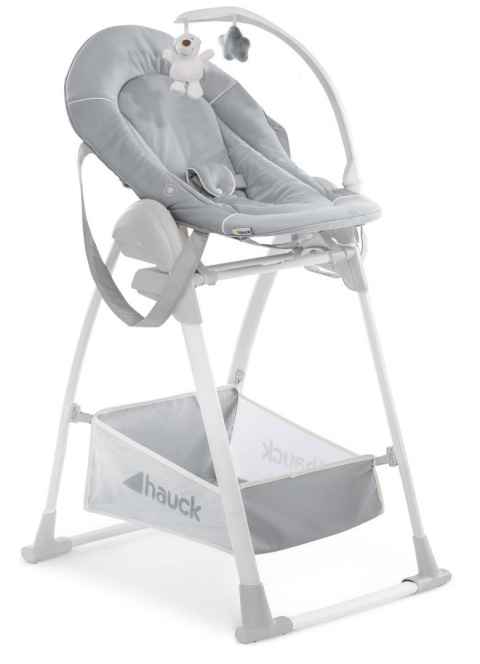 HAUCK SIT N RELAX 3w1 Krzesełko do karmienia / Leżaczek - STRETCH GREY