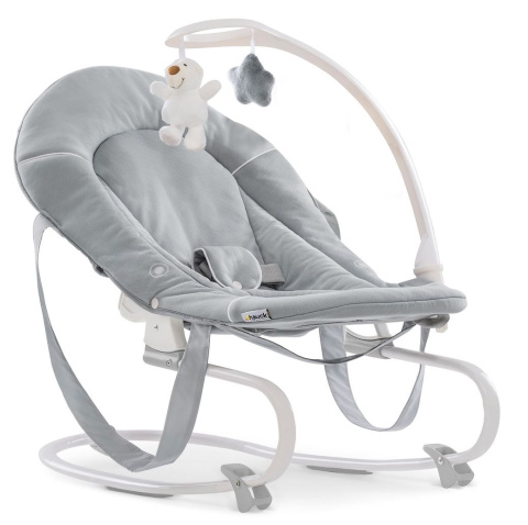 HAUCK SIT N RELAX 3w1 Krzesełko do karmienia / Leżaczek - STRETCH GREY