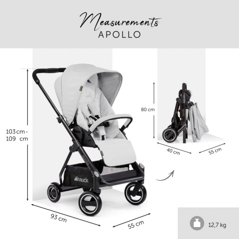 HAUCK APOLLO Wózek wielofunkcyjny - wersja spacerowa do 25 kg - LUNAR/LUNAR
