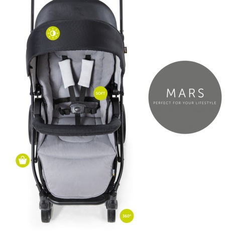 HAUCK MARS DUOSET 2w1 Wózek głęboko-spacerowy - CAVIAR/STONE