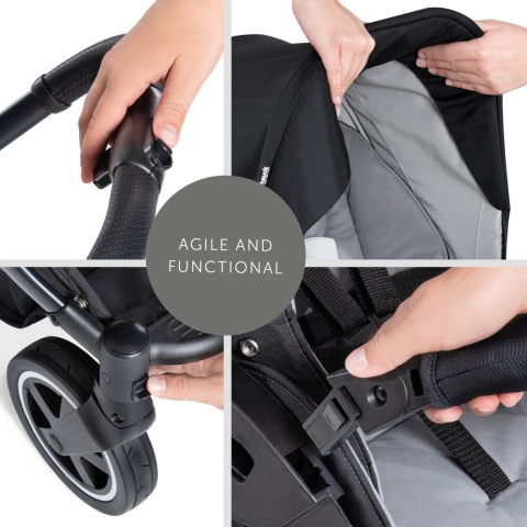 HAUCK MARS DUOSET 2w1 Wózek głęboko-spacerowy - CAVIAR/STONE