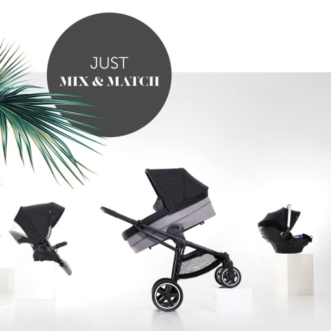 HAUCK MARS DUOSET 2w1 Wózek głęboko-spacerowy - CAVIAR/STONE