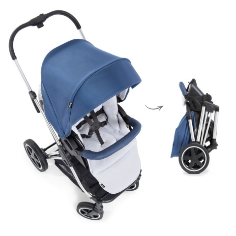 HAUCK MARS DUOSET 2w1 Wózek głęboko-spacerowy - DENIM/SILVER