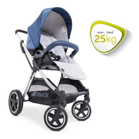 HAUCK MARS DUOSET 2w1 Wózek głęboko-spacerowy - DENIM/SILVER
