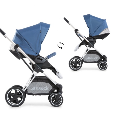 HAUCK MARS DUOSET 2w1 Wózek głęboko-spacerowy - DENIM/SILVER