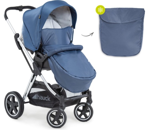 HAUCK MARS DUOSET 2w1 Wózek głęboko-spacerowy - DENIM/SILVER