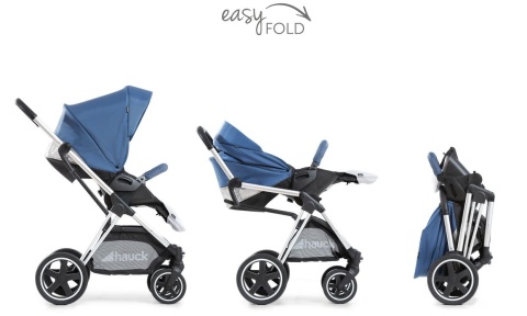 HAUCK MARS DUOSET 2w1 Wózek głęboko-spacerowy - DENIM/SILVER
